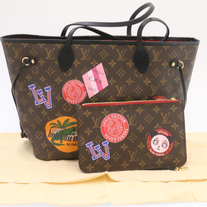 LOUIS VUITTON Monogram World Tour Neverfull MM Tote Bag M42844 LV  26563A