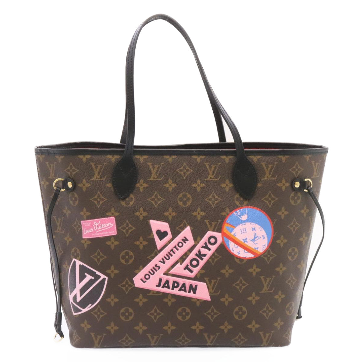 LOUIS VUITTON Monogram World Tour Neverfull MM Tote Bag M42844 LV  26563A