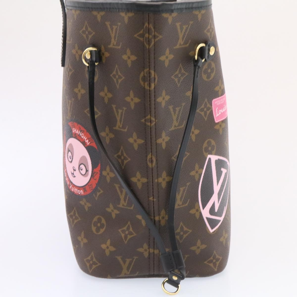 LOUIS VUITTON Monogram World Tour Neverfull MM Tote Bag M42844 LV  26563A