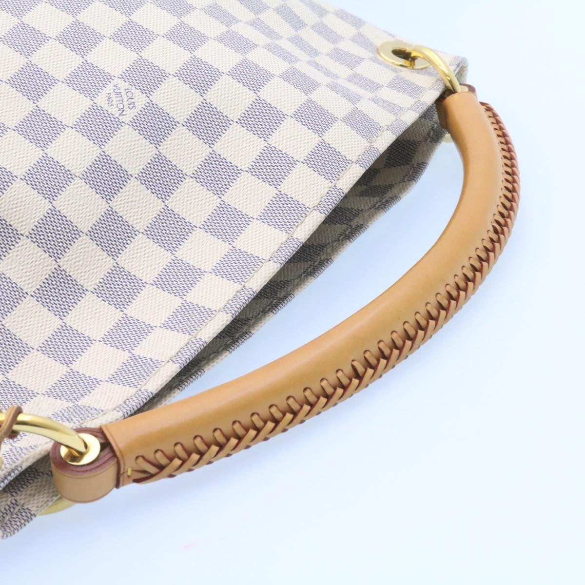 LOUIS VUITTON Damier Azur Artsy MM Shoulder Bag N41174 LV  26788