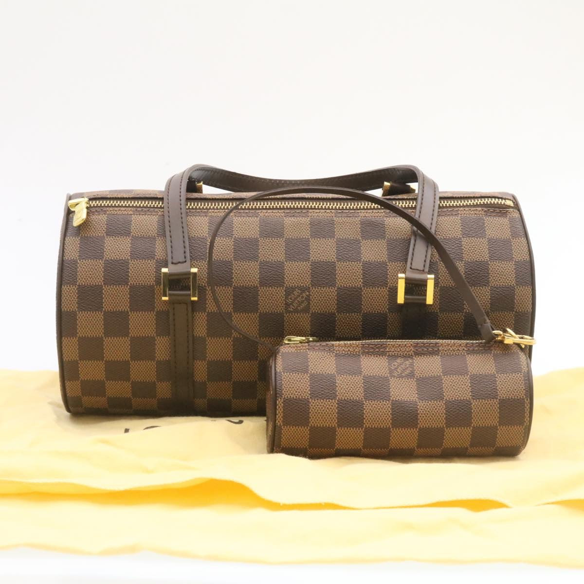 LOUIS VUITTON Damier Ebene Papillon 30 Hand Bag N51303 LV Auth 27147