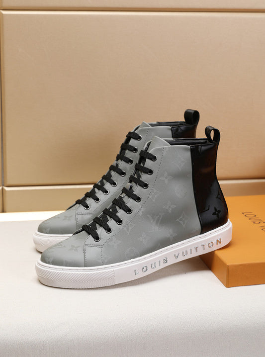 The Bags Vibe - Louis Vuitton Stellar Trainer Boot Gray Black Sneaker