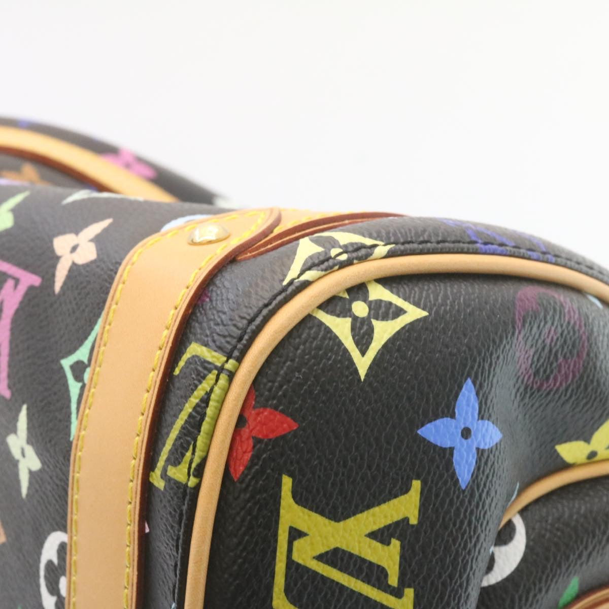 LOUIS VUITTON Monogram Multicolor Priscilla Hand Bag Black M40097 LV  27844A