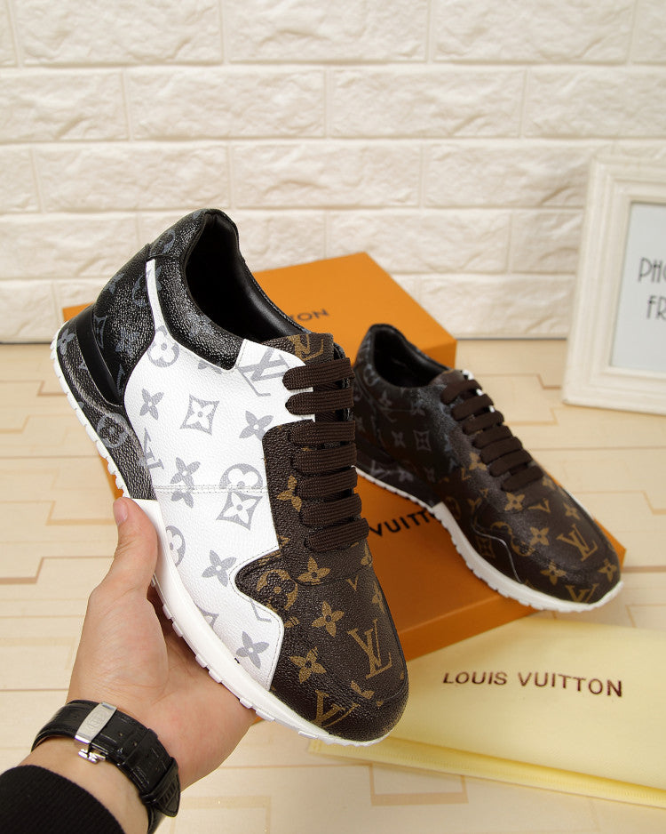 The Bags Vibe - Louis Vuitton LWnogram Denim Brown And Gray Sneaker