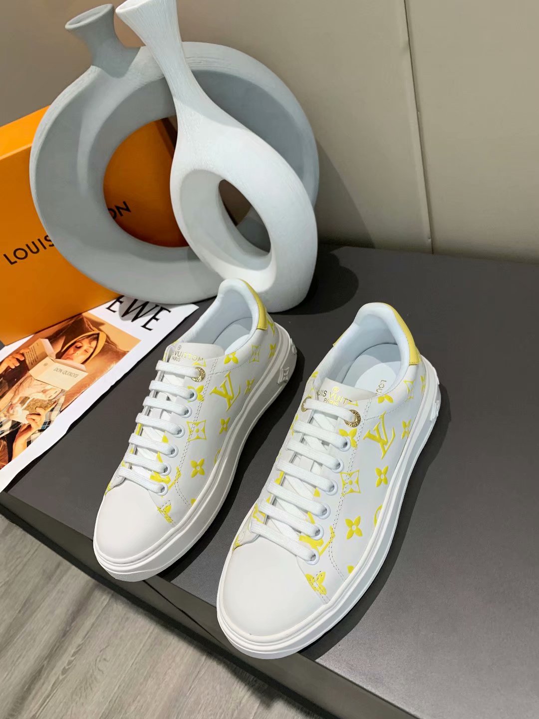 The Bags Vibe - Louis Vuitton Time Out Yellow Sneaker