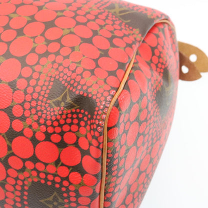 LOUIS VUITTON Monogram Dot Infinity Speedy 30 Kusama Red M40693 LV  28653A