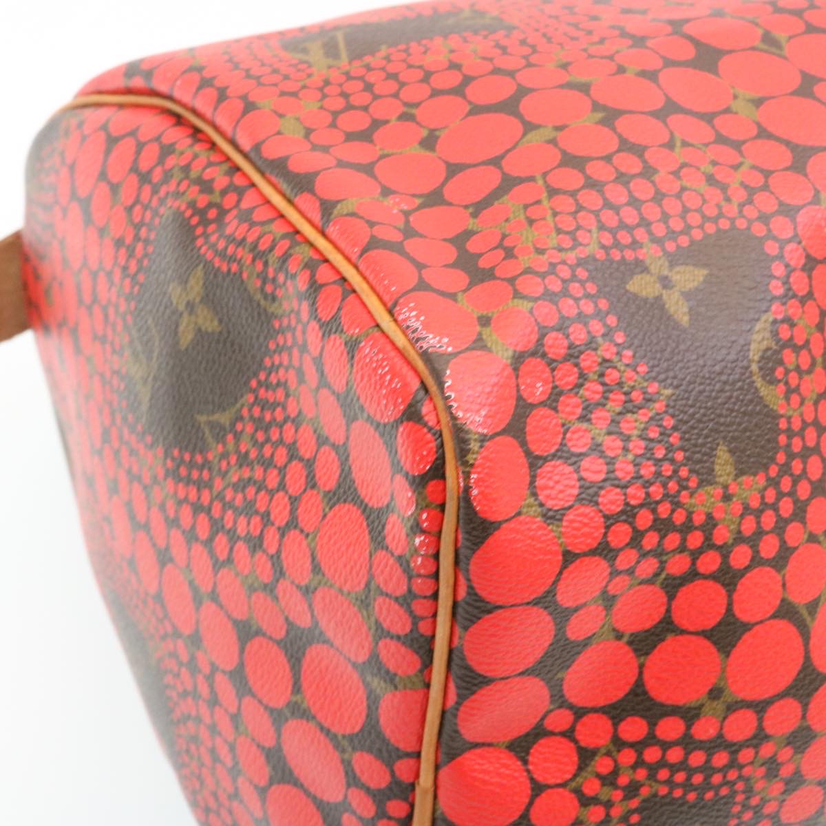 LOUIS VUITTON Monogram Dot Infinity Speedy 30 Kusama Red M40693 LV  28653A