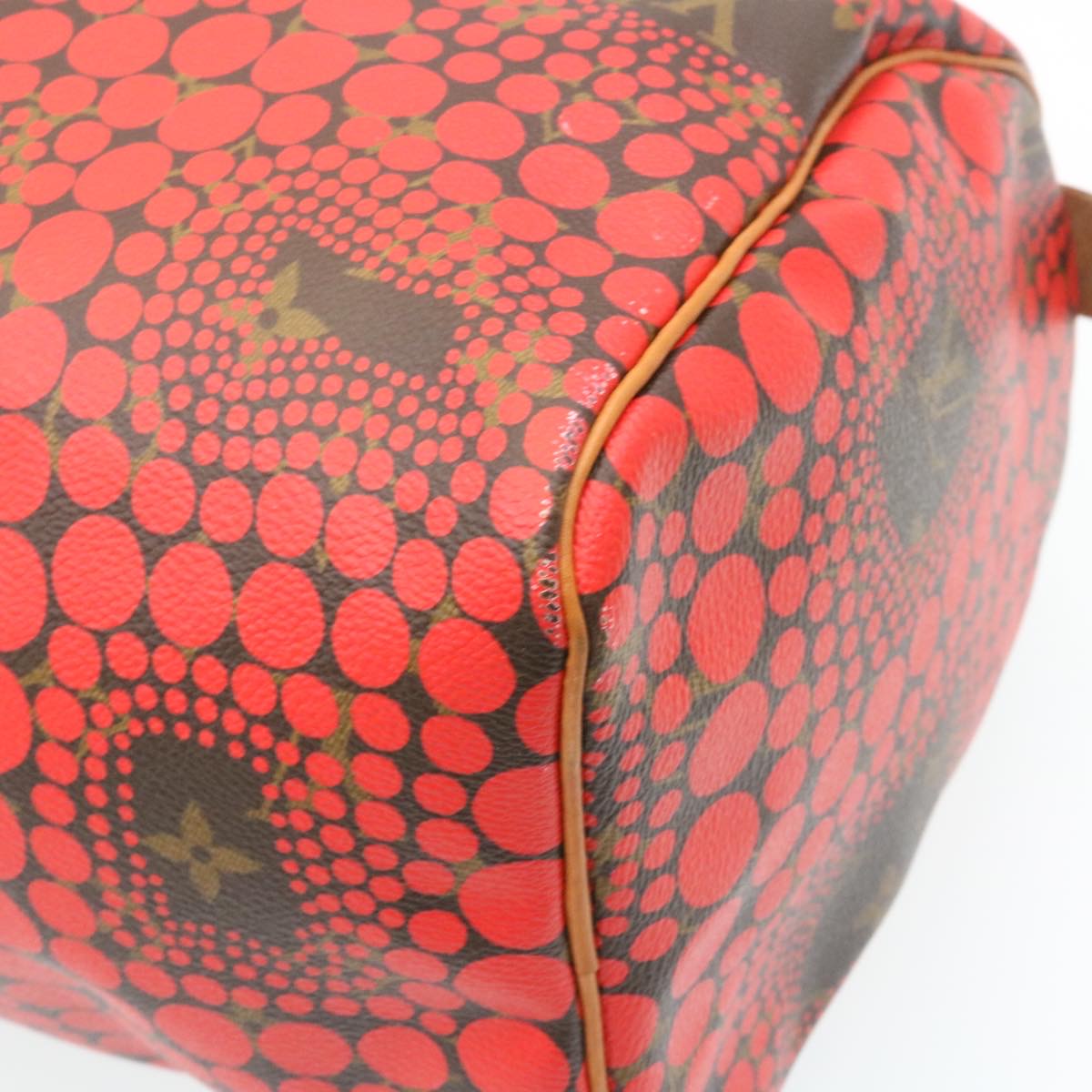 LOUIS VUITTON Monogram Dot Infinity Speedy 30 Kusama Red M40693 LV  28653A