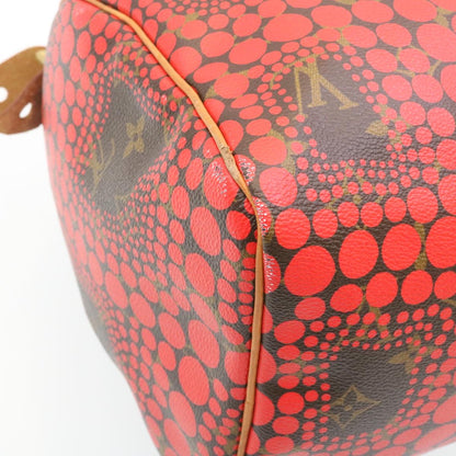 LOUIS VUITTON Monogram Dot Infinity Speedy 30 Kusama Red M40693 LV  28653A