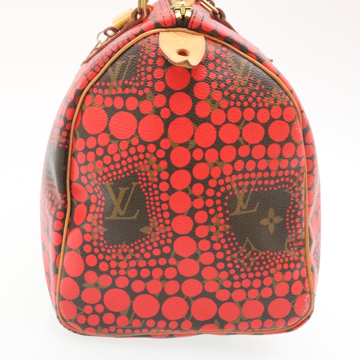 LOUIS VUITTON Monogram Dot Infinity Speedy 30 Kusama Red M40693 LV  28653A