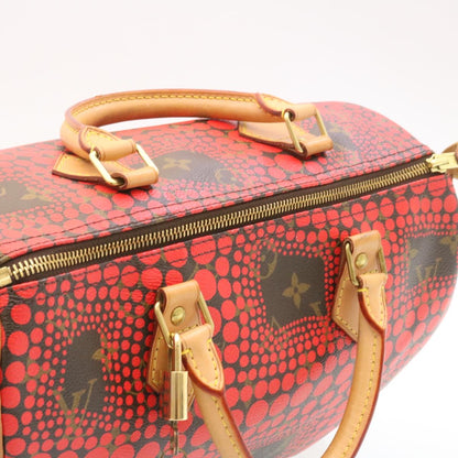 LOUIS VUITTON Monogram Dot Infinity Speedy 30 Kusama Red M40693 LV  28653A