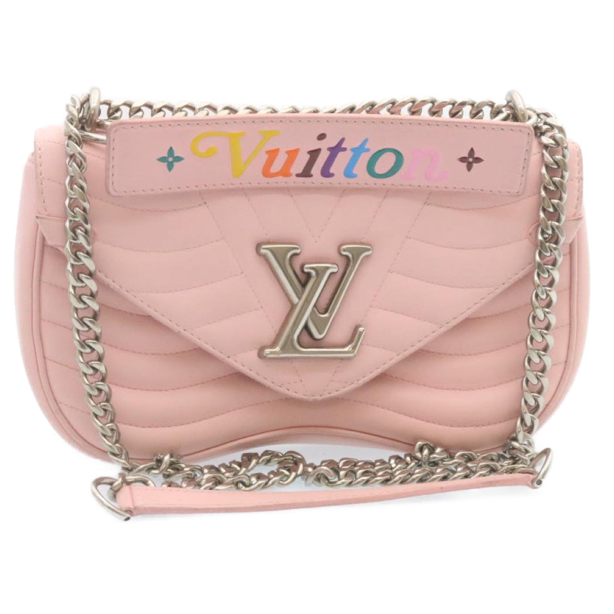 LOUIS VUITTON New Wave MM 2Way Chain Shoulder Bag Pink M52707 LV  28676A