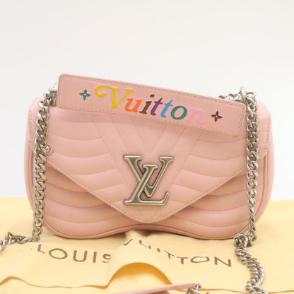 LOUIS VUITTON New Wave MM 2Way Chain Shoulder Bag Pink M52707 LV  28676A