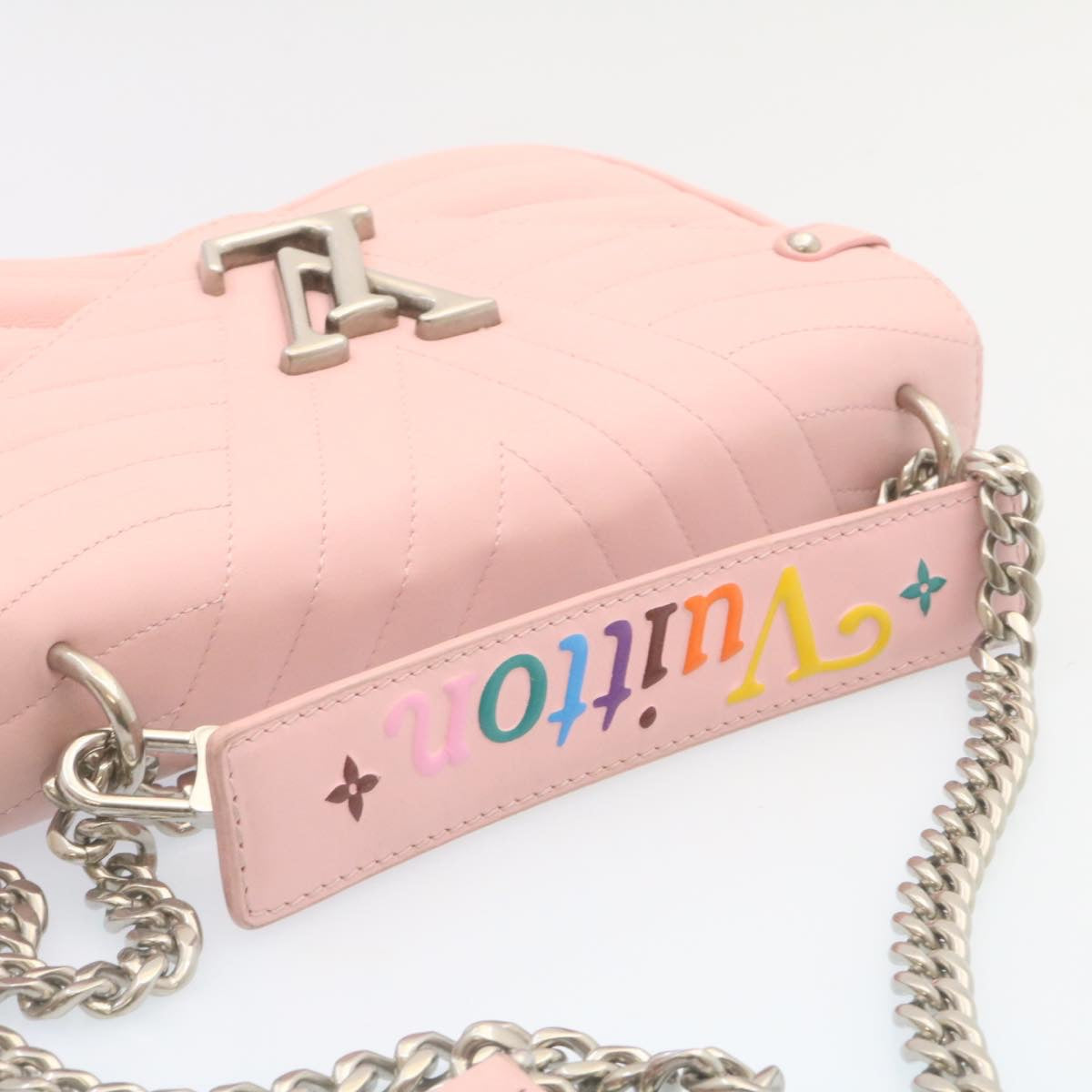 LOUIS VUITTON New Wave MM 2Way Chain Shoulder Bag Pink M52707 LV  28676A