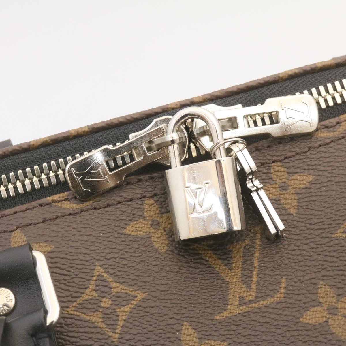 LOUIS VUITTON Monogram Macassar Keepall Bandouliere 55 M56714 Auth 28882A