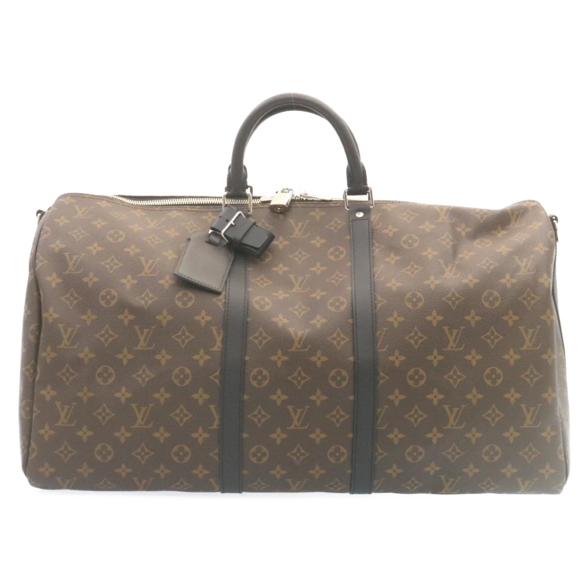 LOUIS VUITTON Monogram Macassar Keepall Bandouliere 55 M56714 Auth 28882A