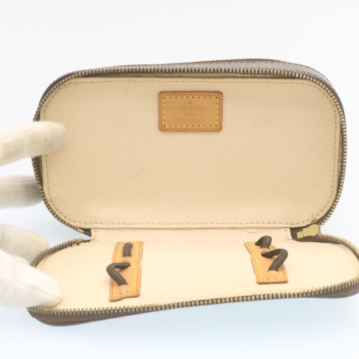 LOUIS VUITTON Monogram Trousse Brush PM Cosmetic Pouch M47510 LV Auth 28897