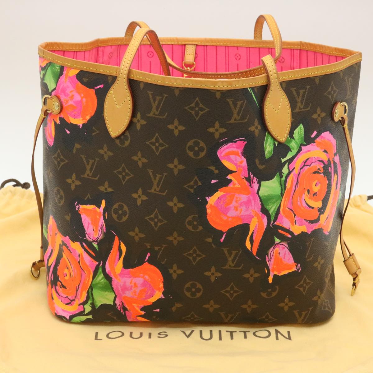 LOUIS VUITTON Monogram Rose Neverfull MM Tote Bag M48613 LV  29172A