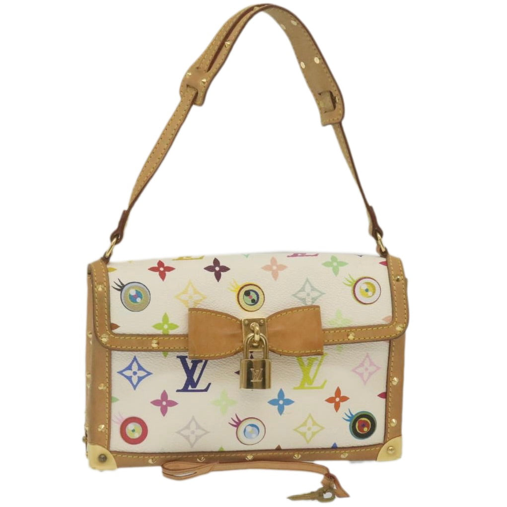 LOUIS VUITTON Monogram Pochette Eye Miss You Hand Bag White M92055 LV  29328