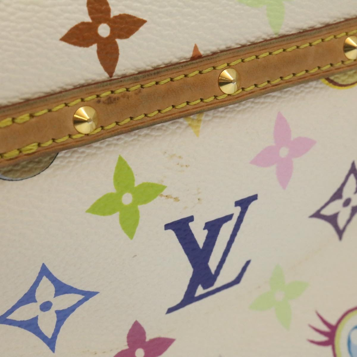 LOUIS VUITTON Monogram Pochette Eye Miss You Hand Bag White M92055 LV  29328