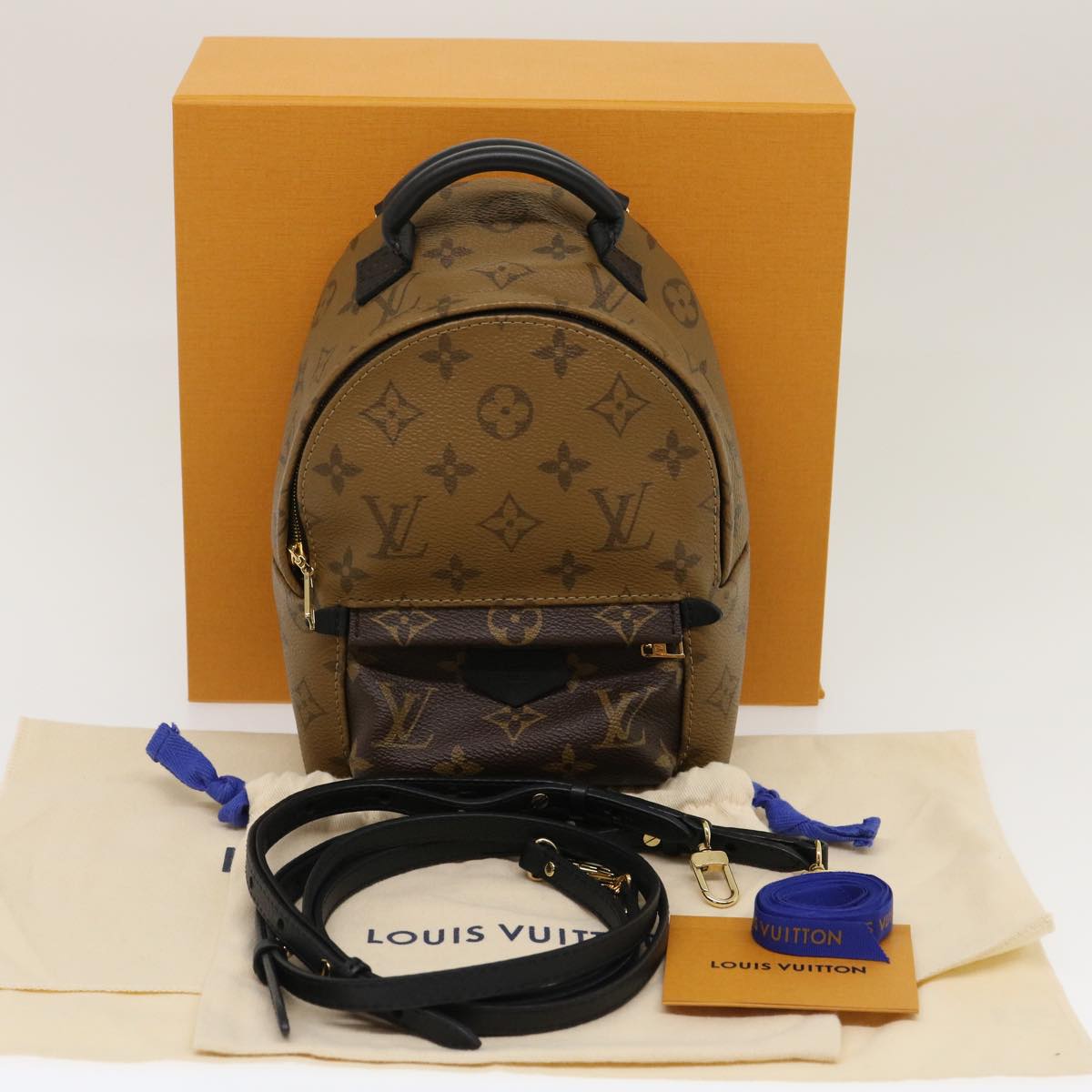 LOUIS VUITTON Monogram Reverse Palm Springs Mini Backpack M42411 LV  29556A