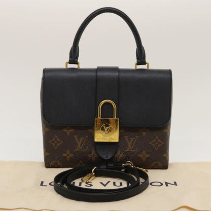 LOUIS VUITTON Monogram Rocky BB 2Way Hand Shoulder Bag Black M44141 Auth 29587A