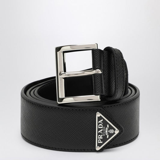 Prada Black Saffiano Leather Belt Men