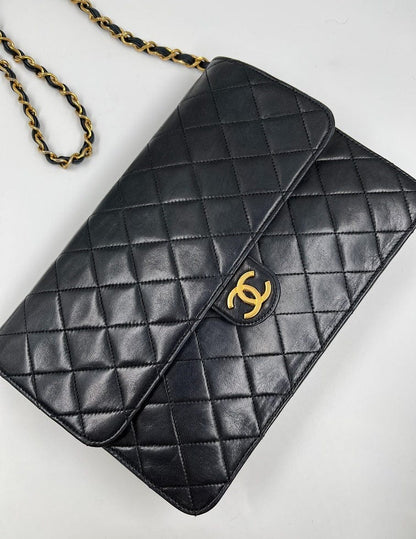 Vintage Navy Chanel Flap Bag