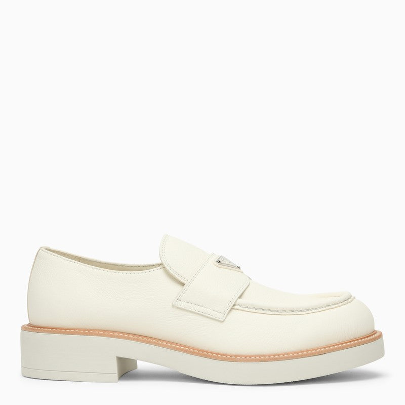 Prada Ivory Leather Loafer Men