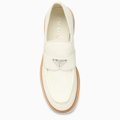 Prada Ivory Leather Loafer Men