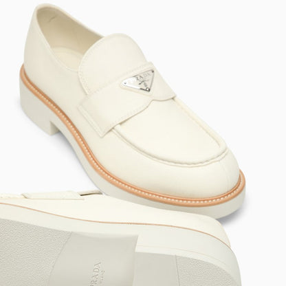 Prada Ivory Leather Loafer Men