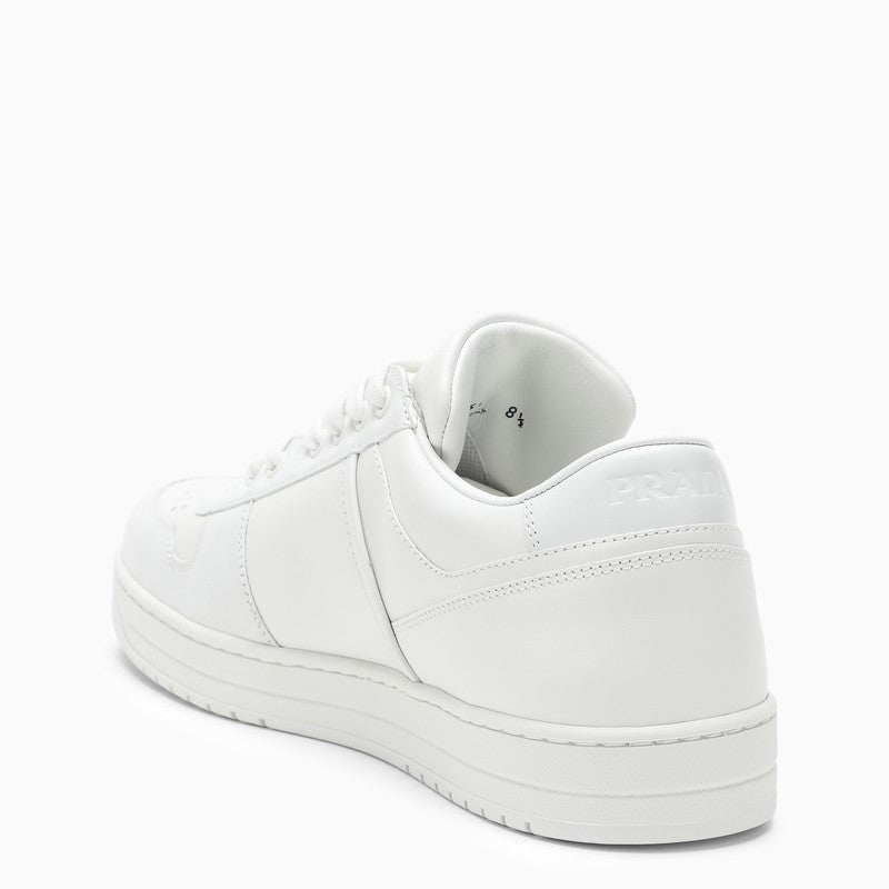 Prada White Leather Downtown Sneakers Men