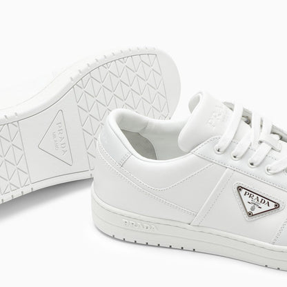 Prada White Leather Downtown Sneakers Men