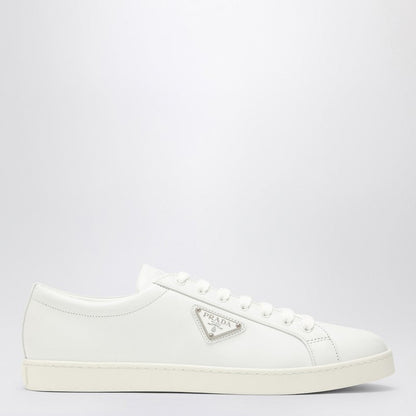 Prada White Sneaker With Triangle Logo Men