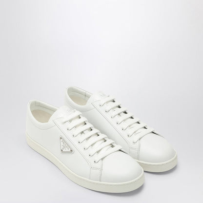 Prada White Sneaker With Triangle Logo Men