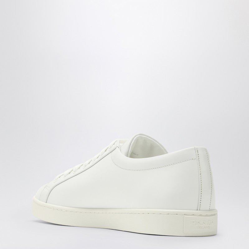 Prada White Sneaker With Triangle Logo Men