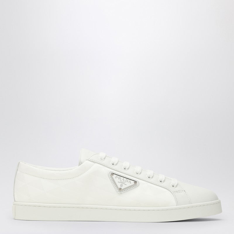 Prada White Leather And Re-Nylon Sneaker Men