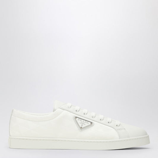 Prada White Leather And Re-Nylon Sneaker Men