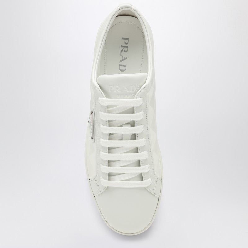 Prada White Leather And Re-Nylon Sneaker Men