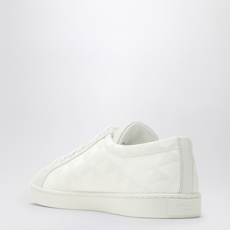 Prada White Leather And Re-Nylon Sneaker Men