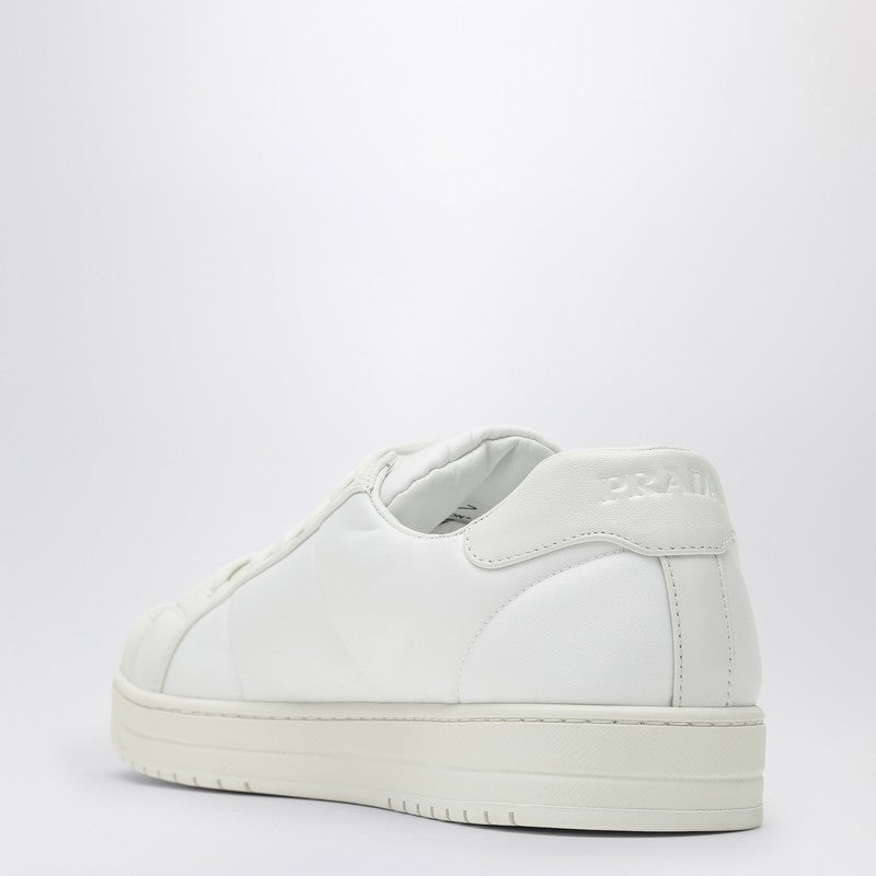 Prada White Nappa Leather And Re-Nylon Sneaker Men