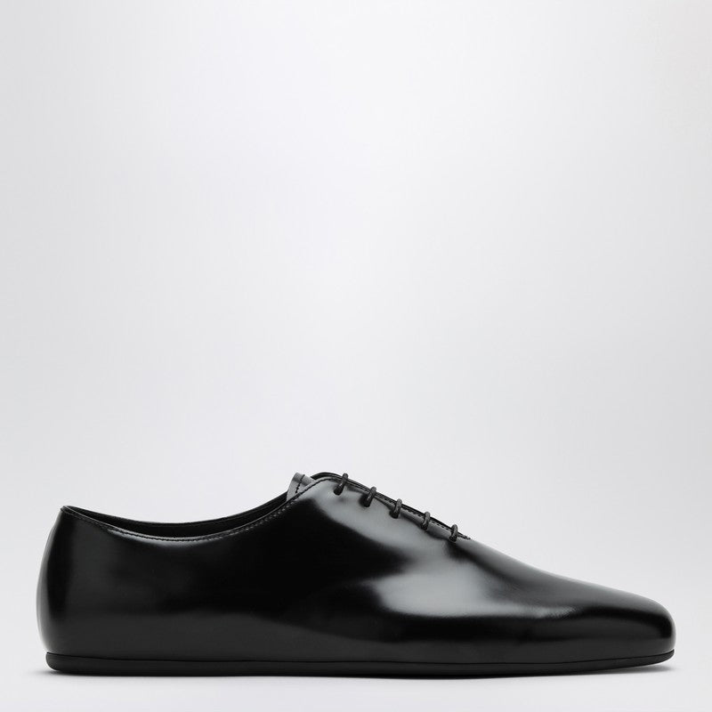 Prada Black Brushed Leather Brogue Men