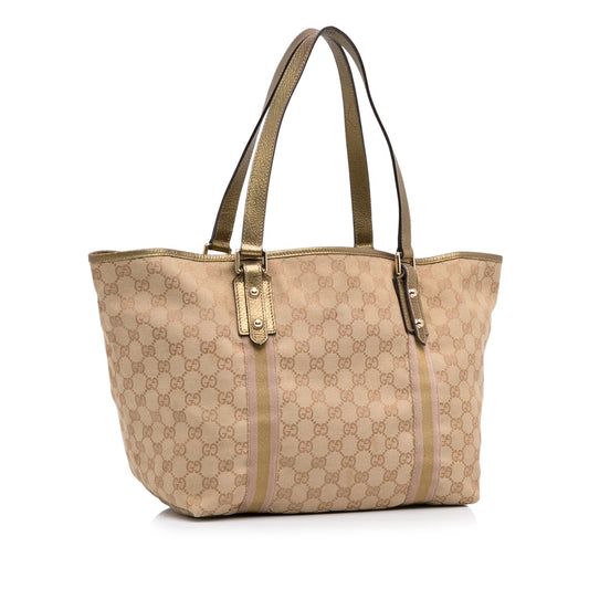 Tan Gucci GG Canvas Jolicoeur Tote