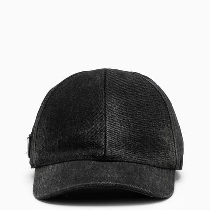 Prada Washed-Out Black Baseball Cap Men