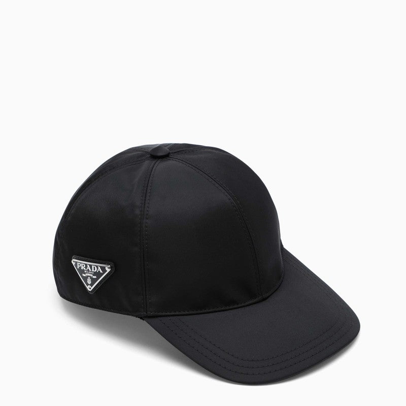 Prada Black Nylon Baseball Cap Men