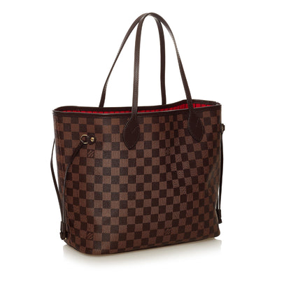 Brown Louis Vuitton Damier Ebene Neverfull MM Tote Bag