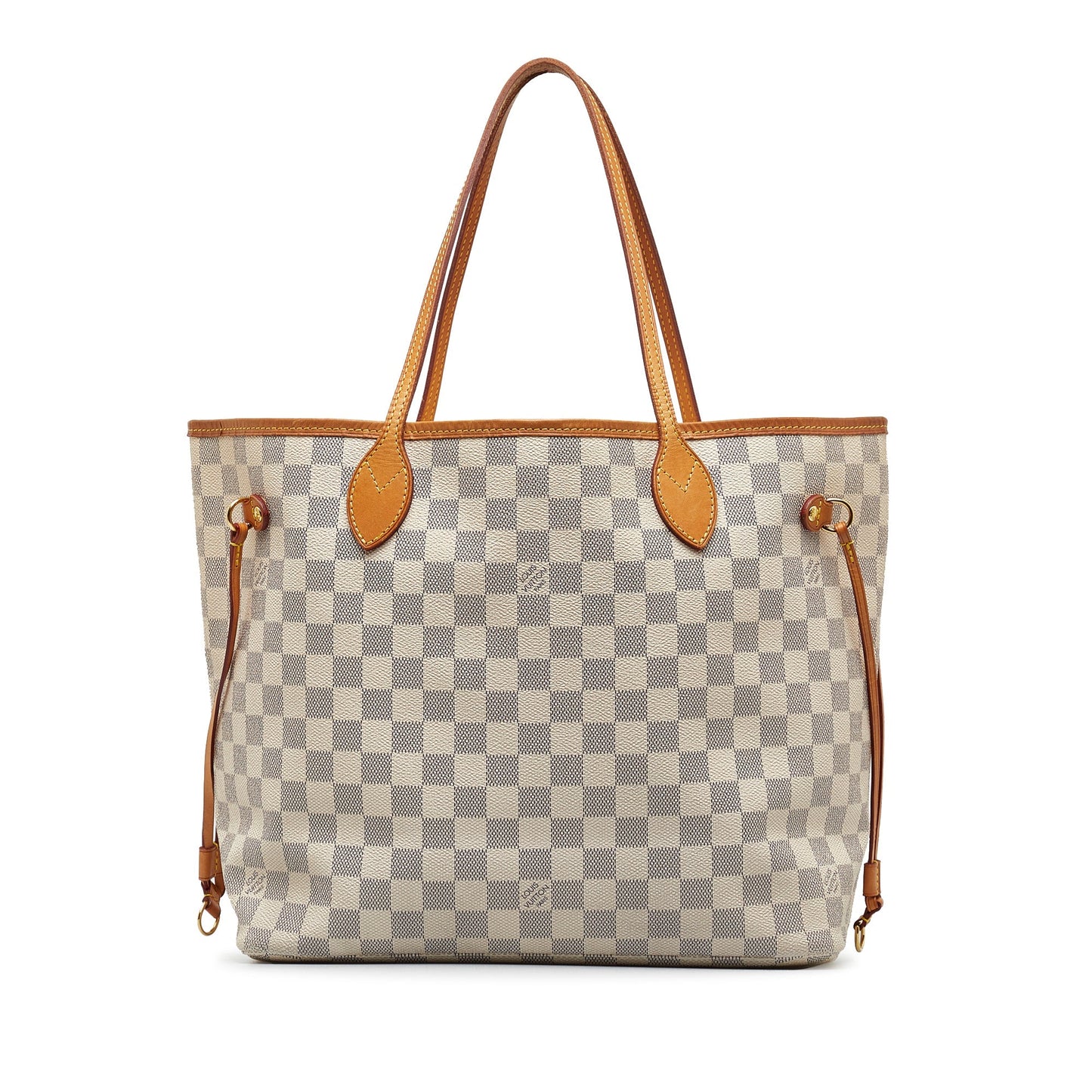 White Louis Vuitton Damier Azur Neverfull MM Tote Bag