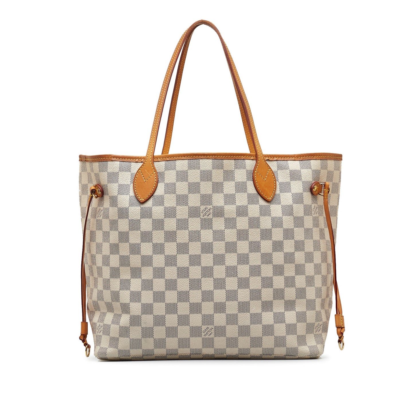 White Louis Vuitton Damier Azur Neverfull MM Tote Bag