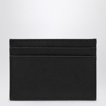 Prada Black Saffiano Card Holder With Logo Men