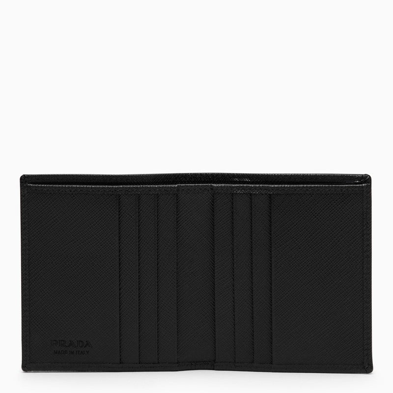 Prada Black Wallet In Nylon E Saffiano Men